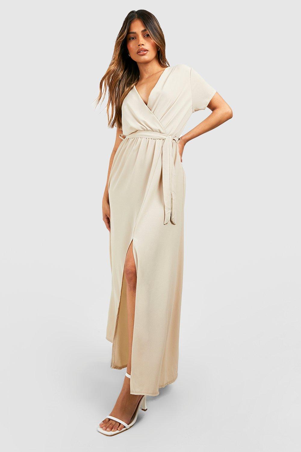 wrap over maxi dress uk