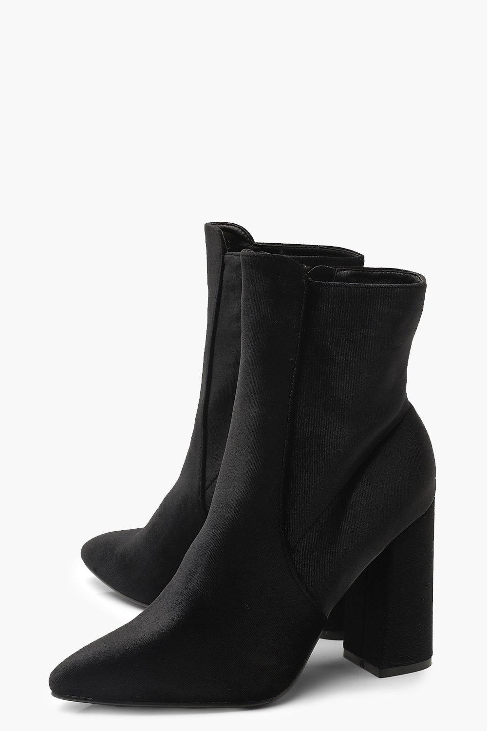 bottines en velours