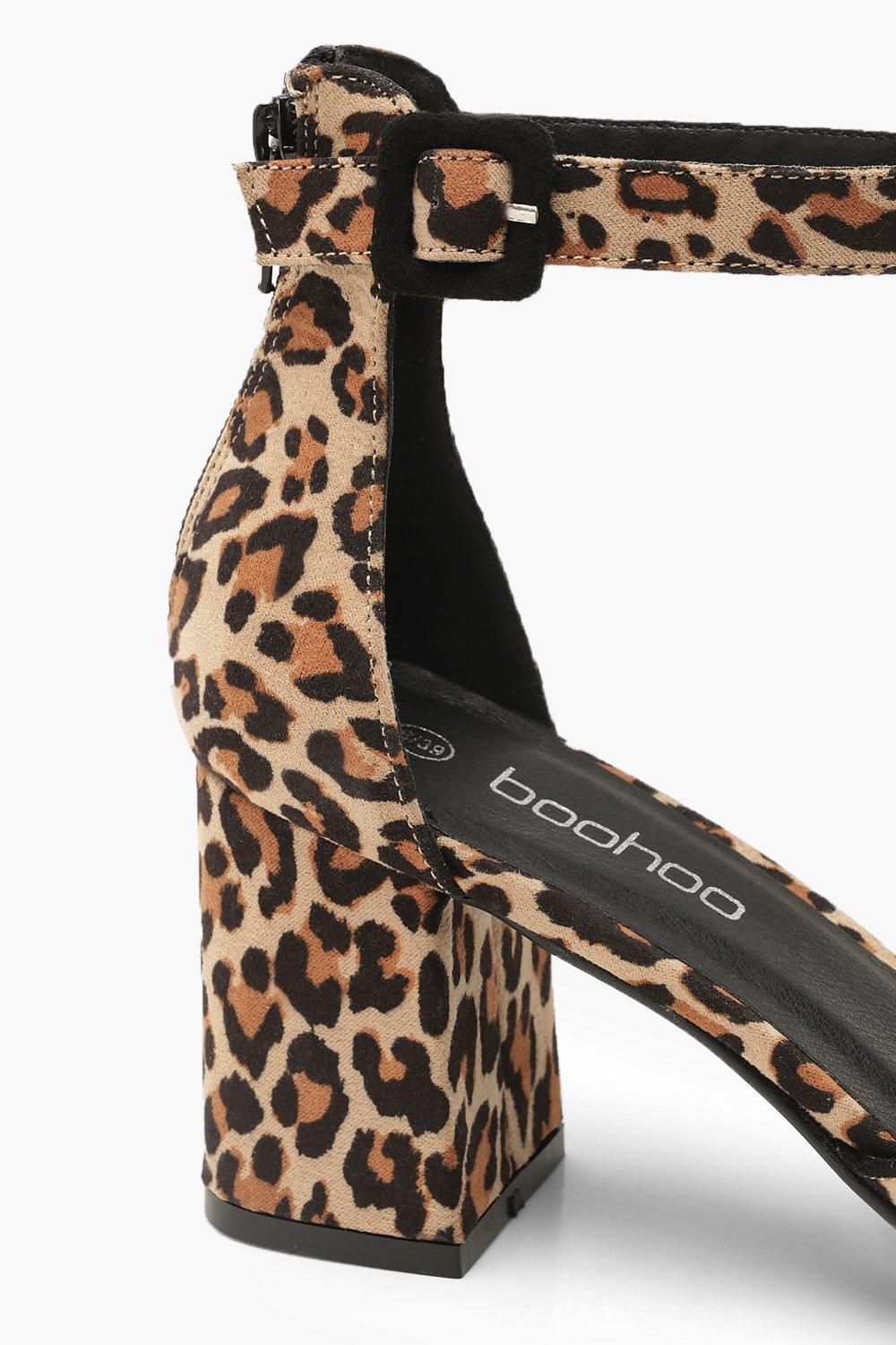 Low leopard hot sale heels