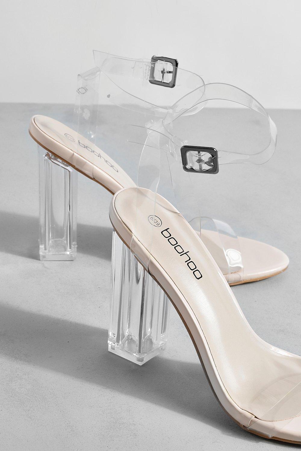 Clear slip on block 2024 heels