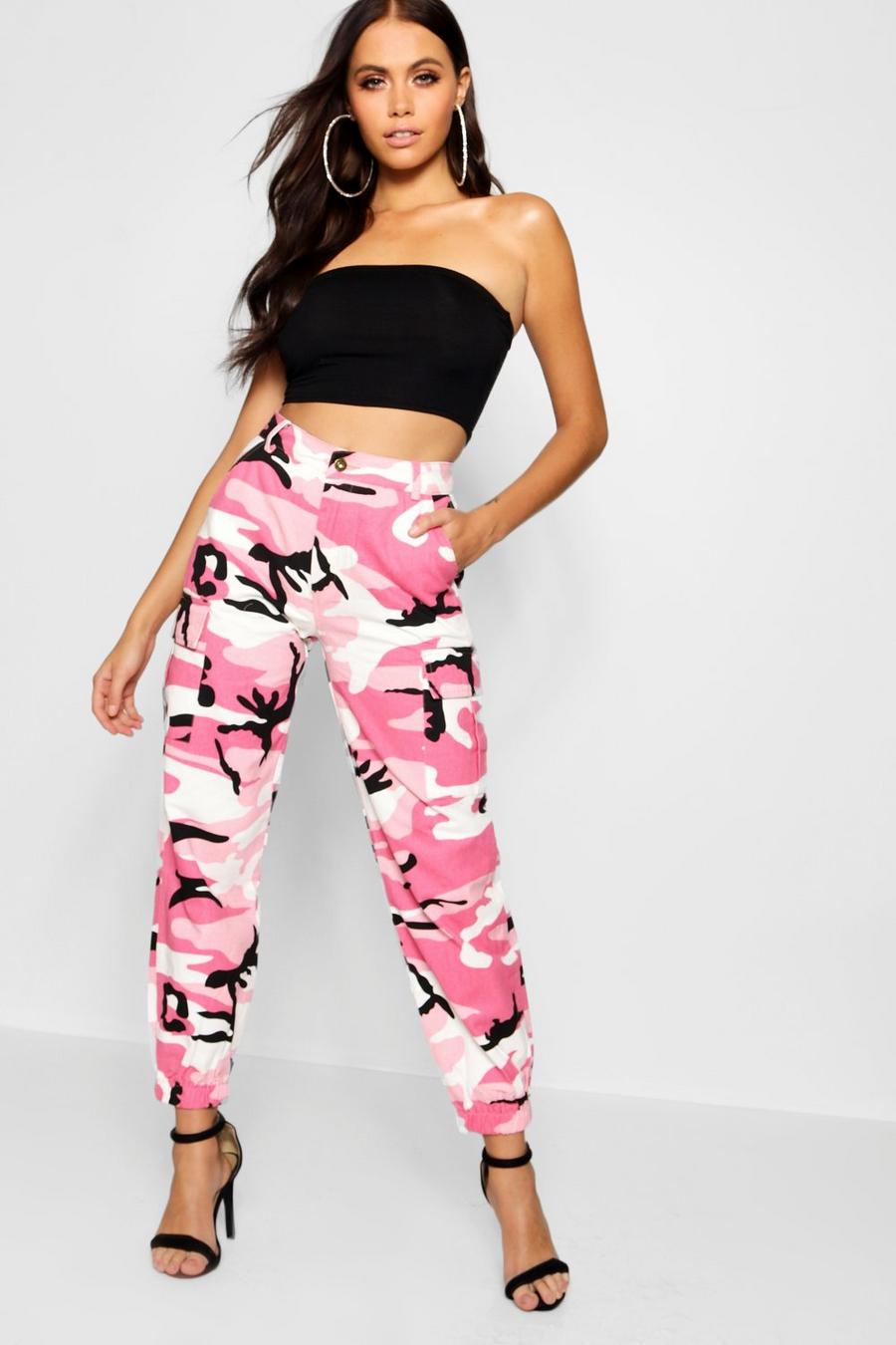 Camo Cargo Jogger, Pink image number 1