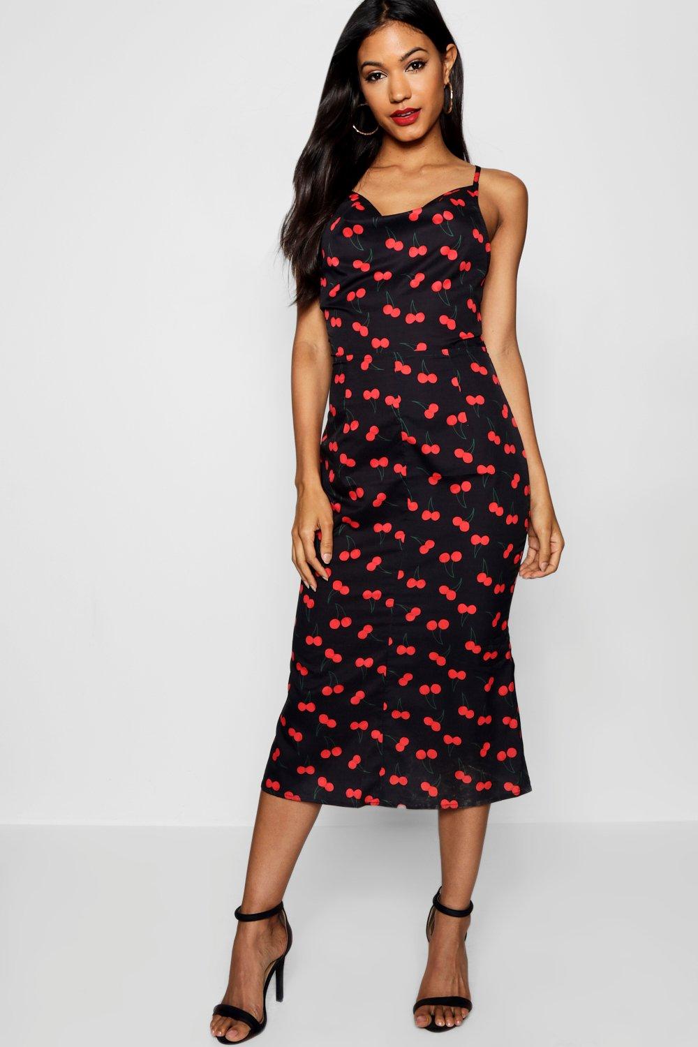 boohoo cherry dress