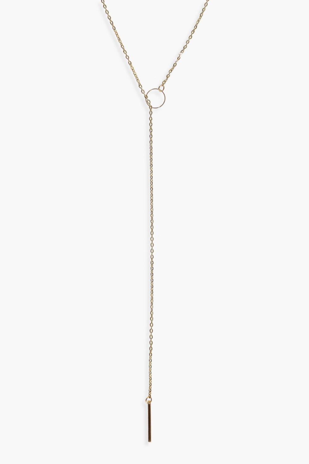 Silver hot sale plunge necklace