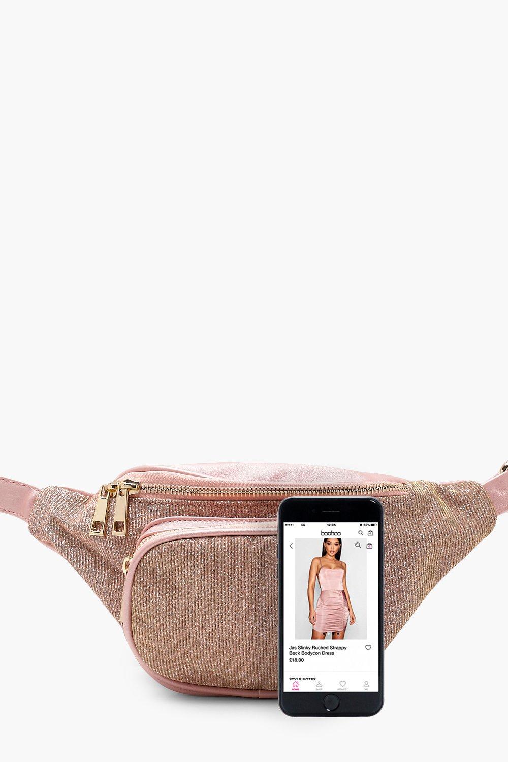 Pink glitter hot sale bum bag