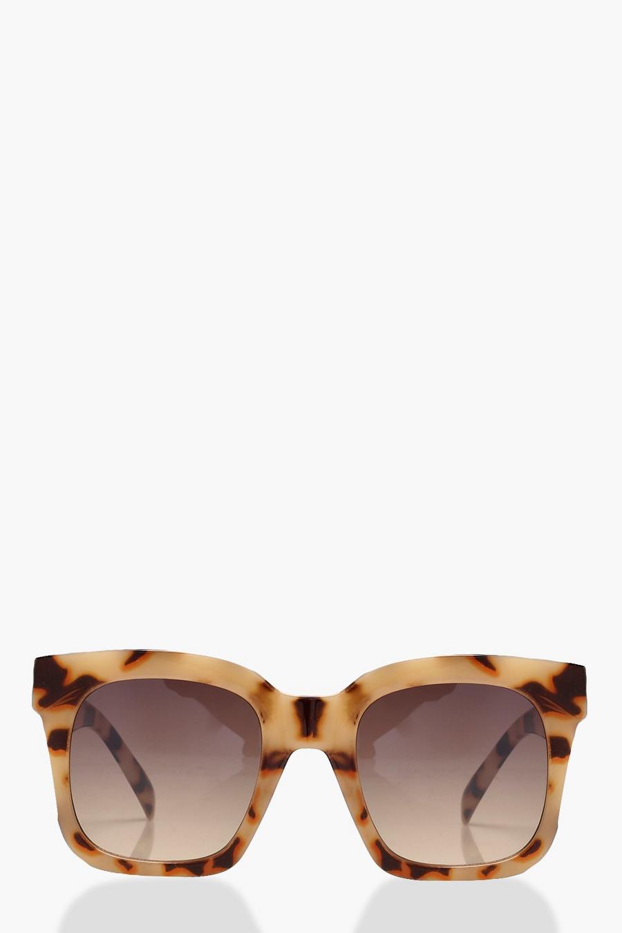 Cream Tortoiseshell Oversized Sunglasses image number 1