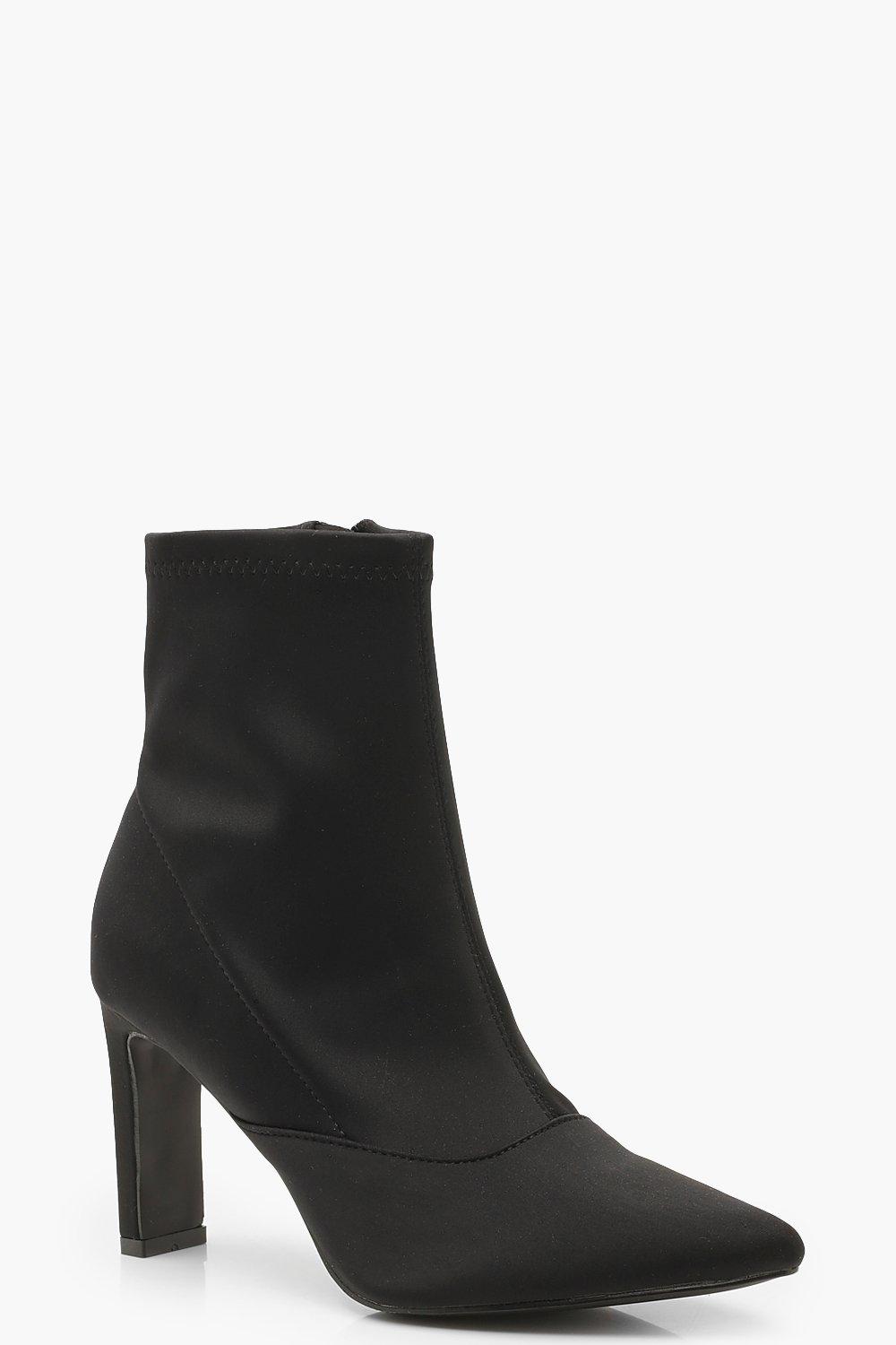 mid heel sock booties