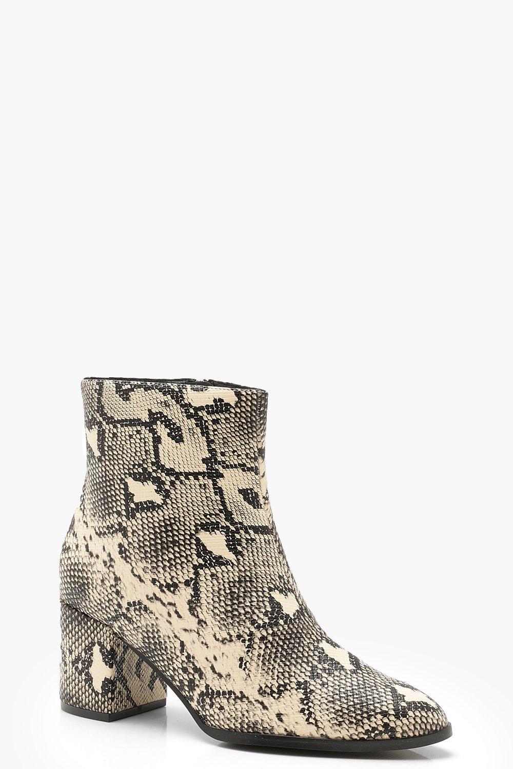 wide fit snake print shoes