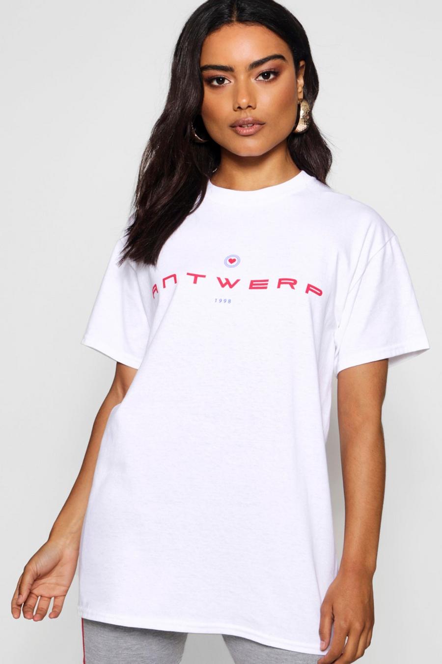 White Antwerp 1998 Graphic T-Shirt image number 1