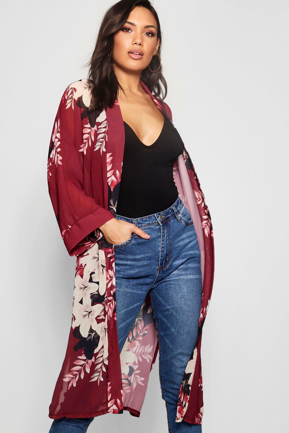 floral maxi kimono