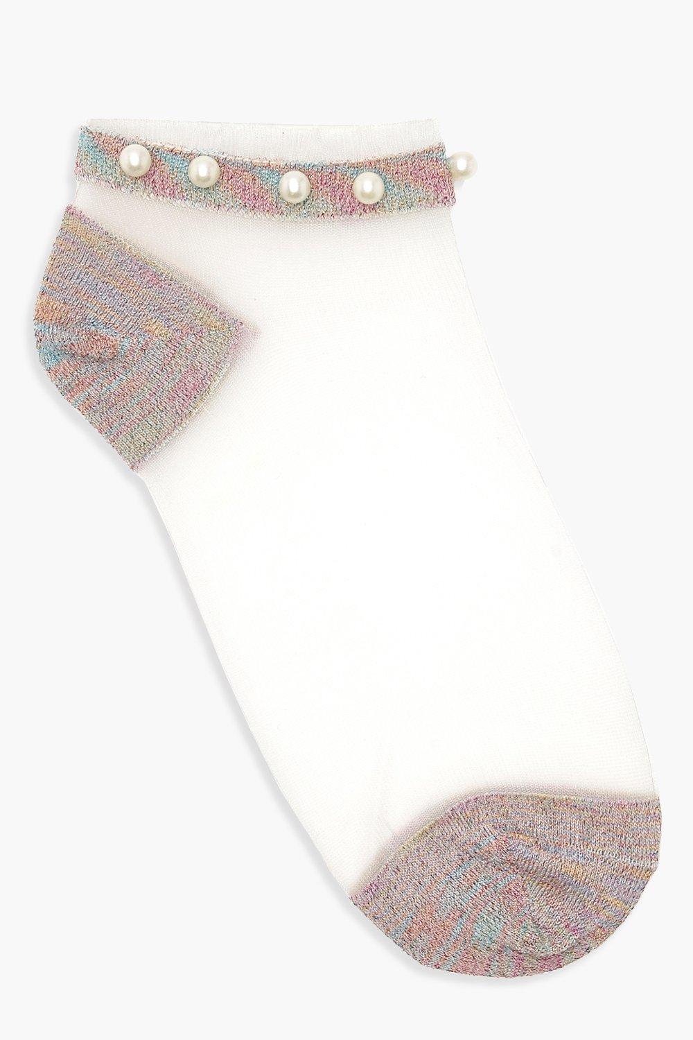 sheer pearl socks