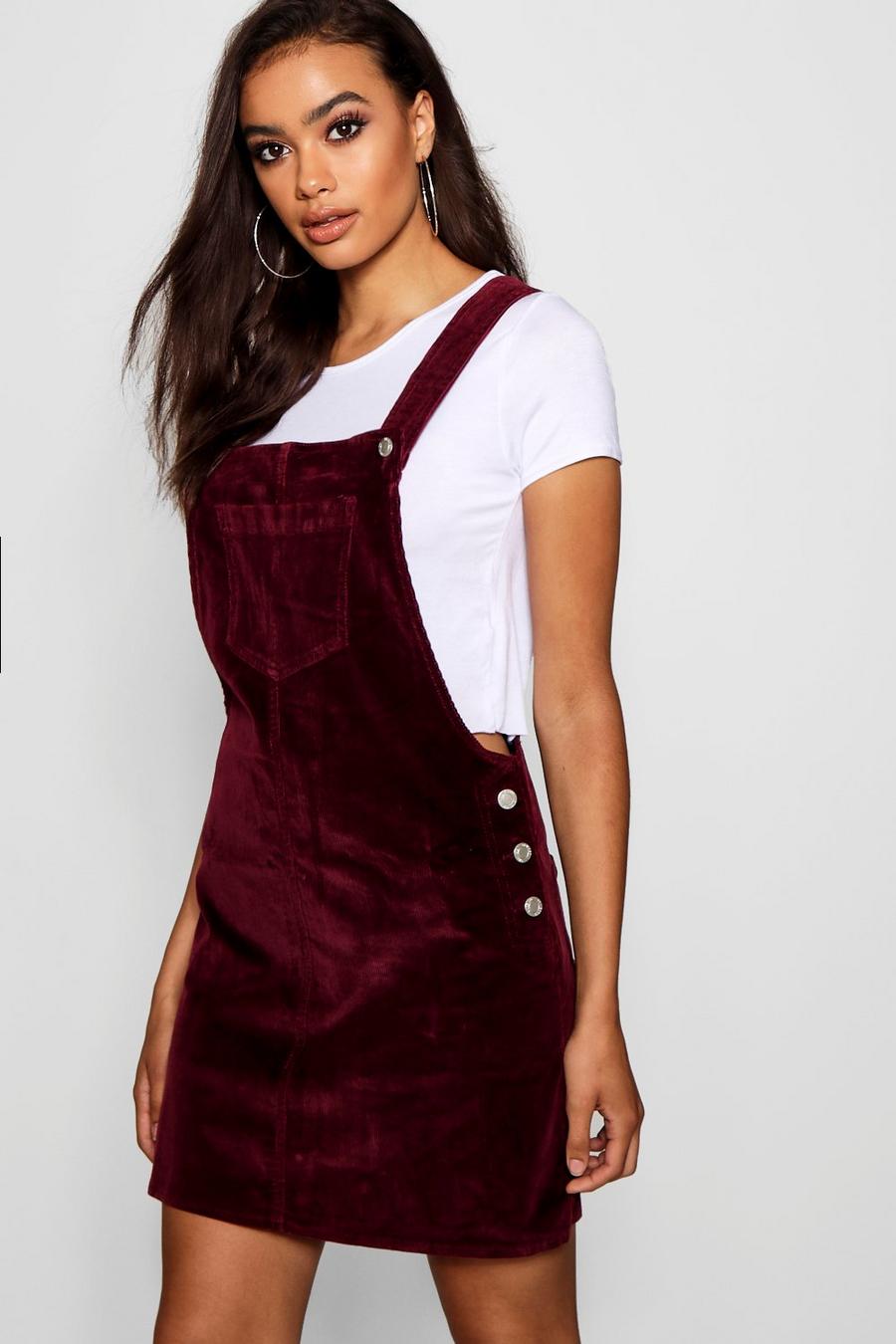 Cord Mini Overall Dress image number 1