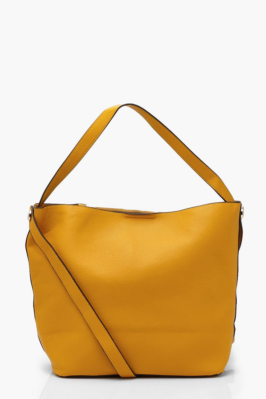 Mustard Cross Body Bucket Bag image number 1