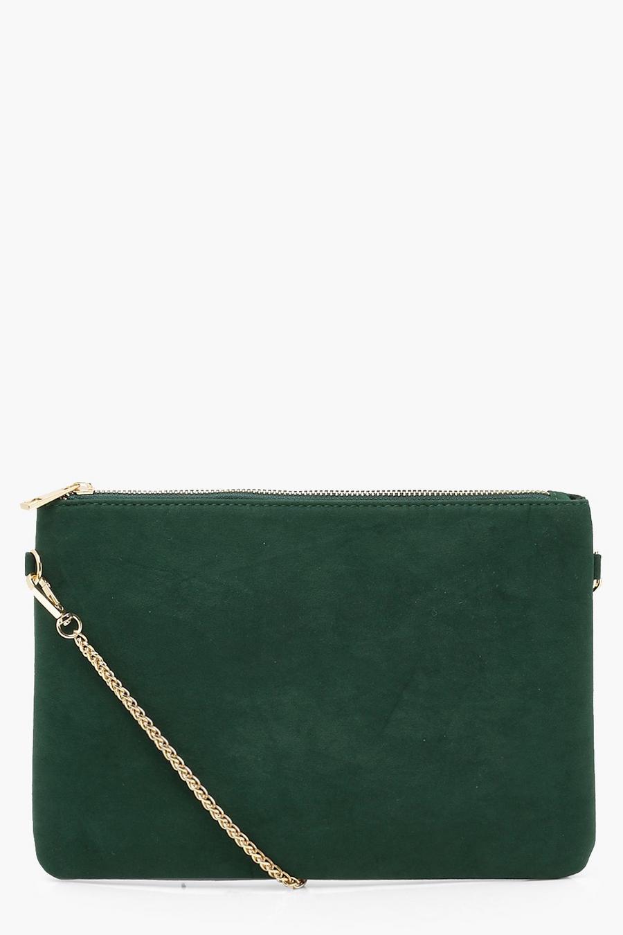 Suedette Chunky Chain Cross Body Bag image number 1