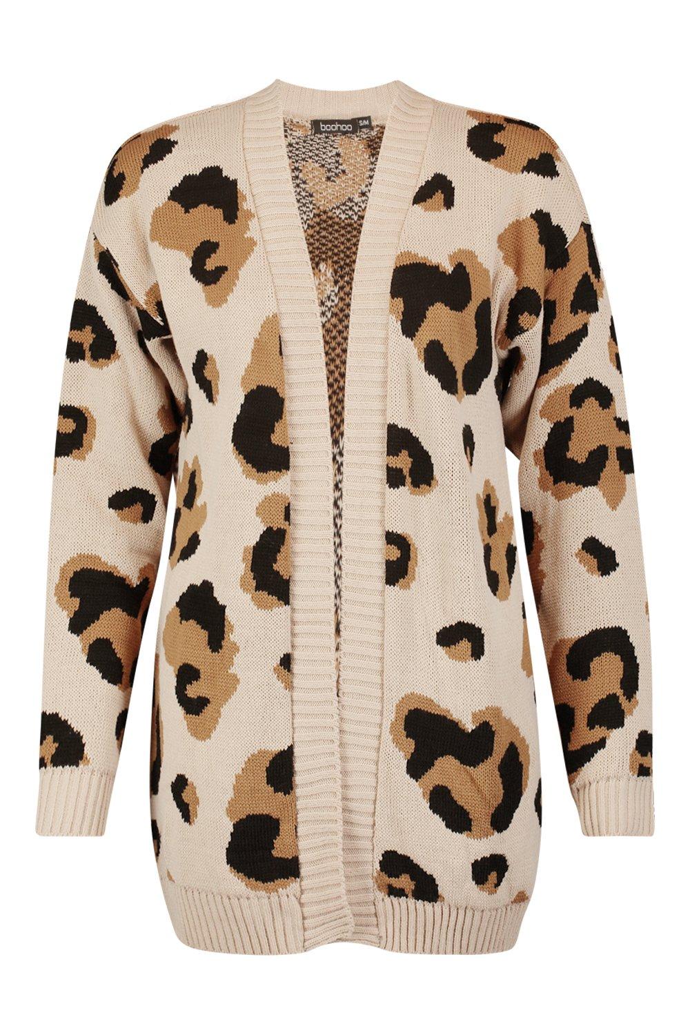 Boohoo shop leopard cardigan