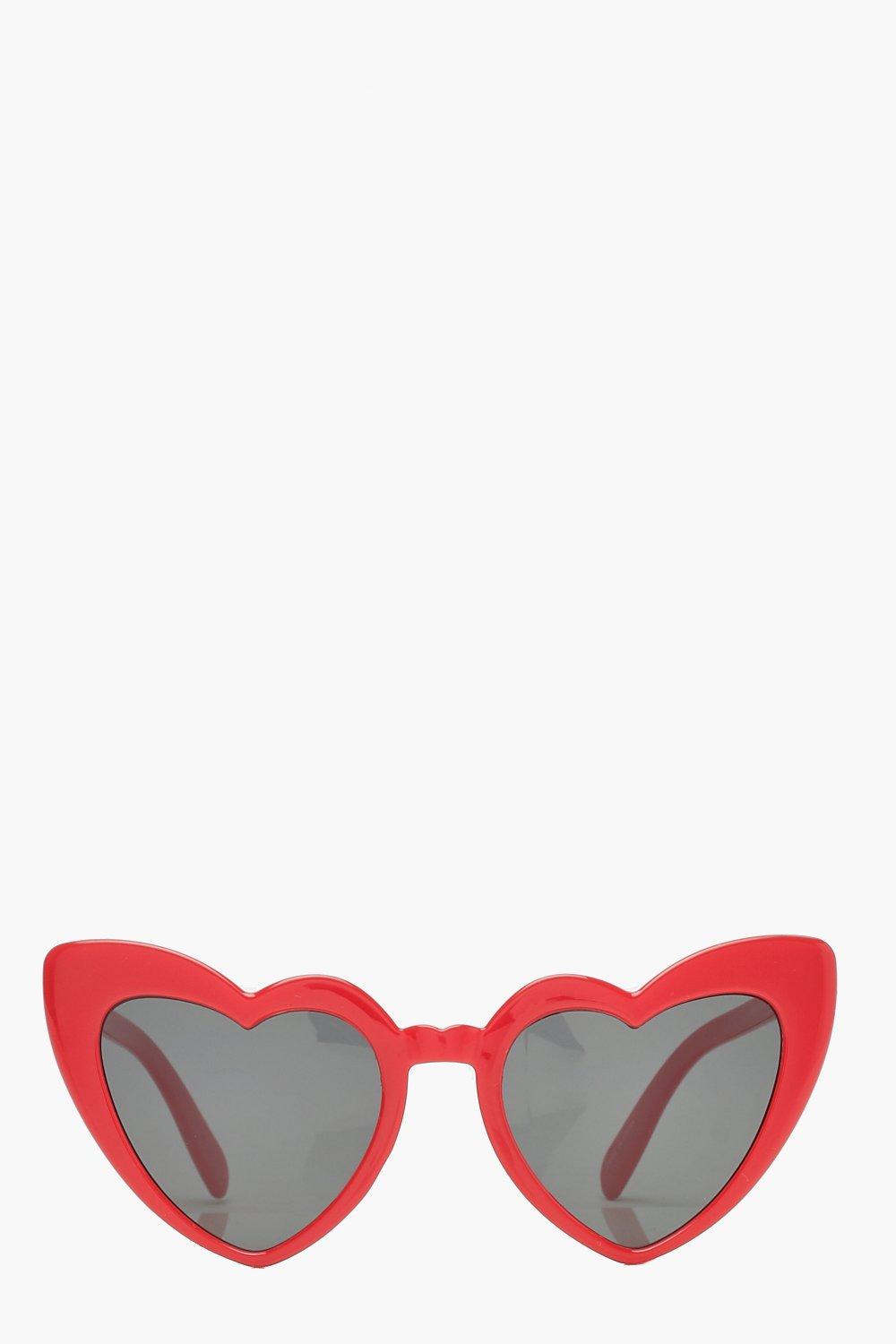 Lunettes De Soleil Yeux De Chat A Cœur Oversize Boohoo