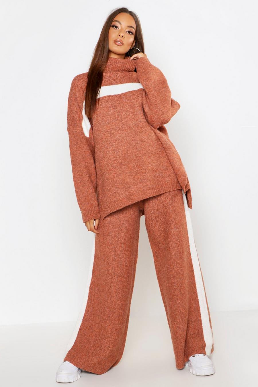 Camel Premium Knitted Sports Athleisure Set image number 1