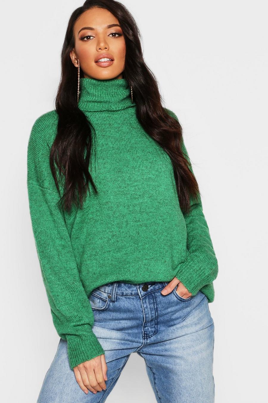 Emerald Oversized Turtleneck Sweater image number 1