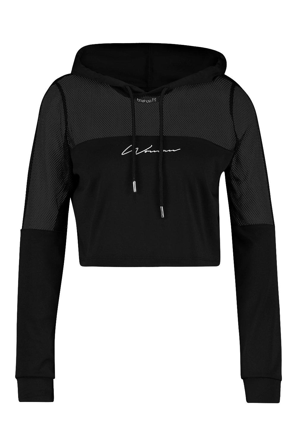 Mesh hotsell panel hoodie