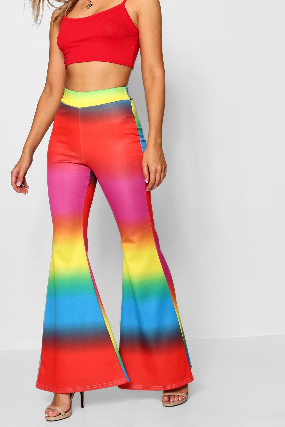 Rainbow flare sale pants