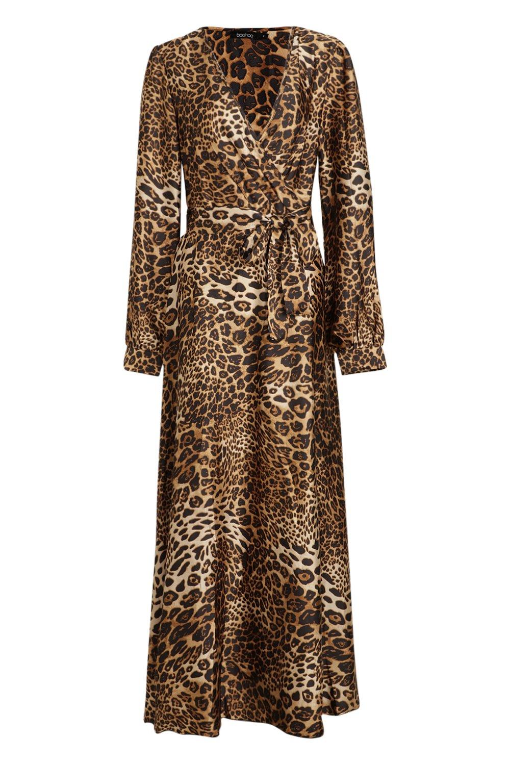 boohoo leopard maxi dress