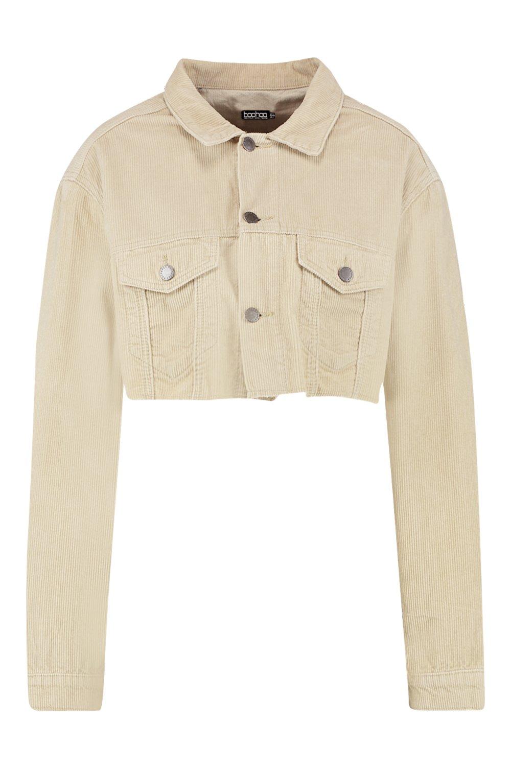 Stone cropped shop cord jacket