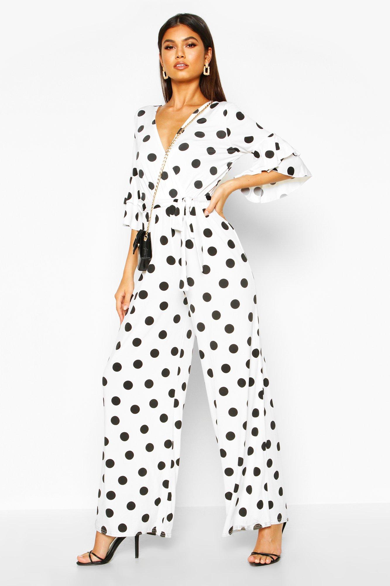 boohoo spotty jumpsuit