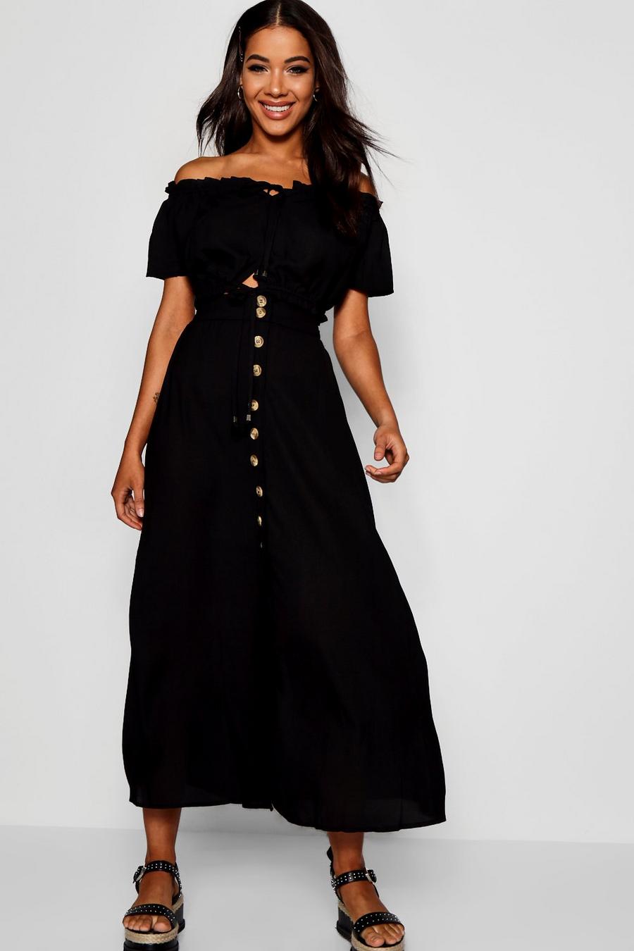 Tortoise Shell Button Skirt And Top Co-ord image number 1