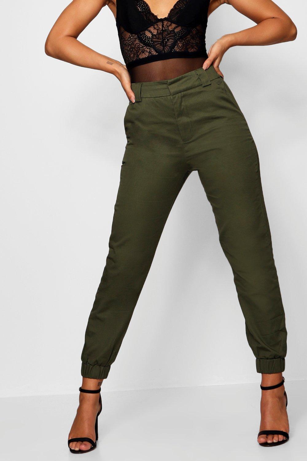 Folded Waistband Utility Pants