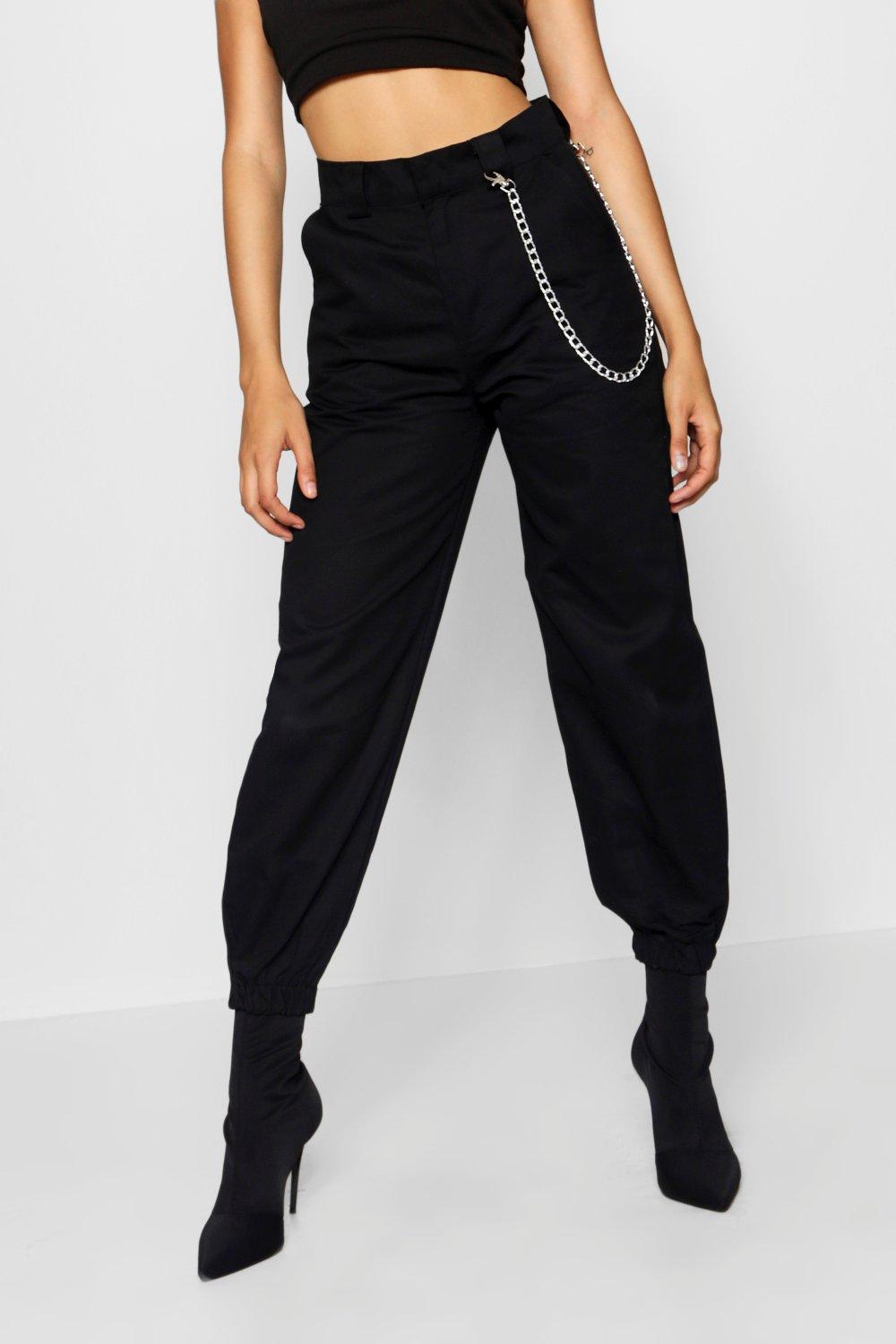 Plus Woven Pocket Detail Wide Leg Cargo Pants