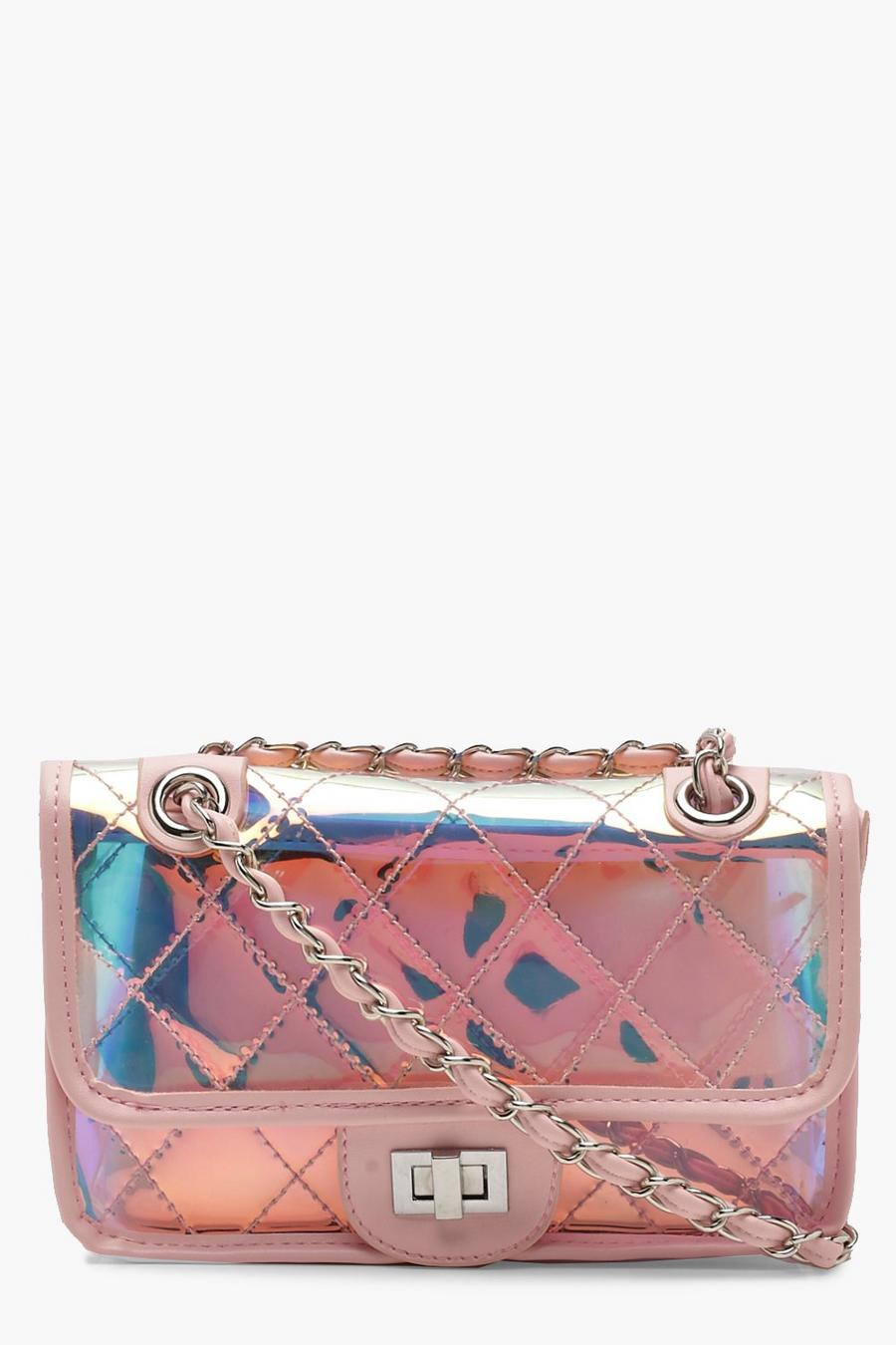 Holographic Clear Quilt Cross Body image number 1