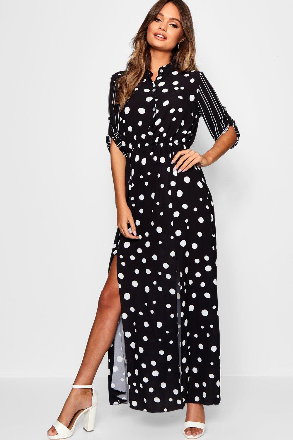 boohoo maxi shirt dress