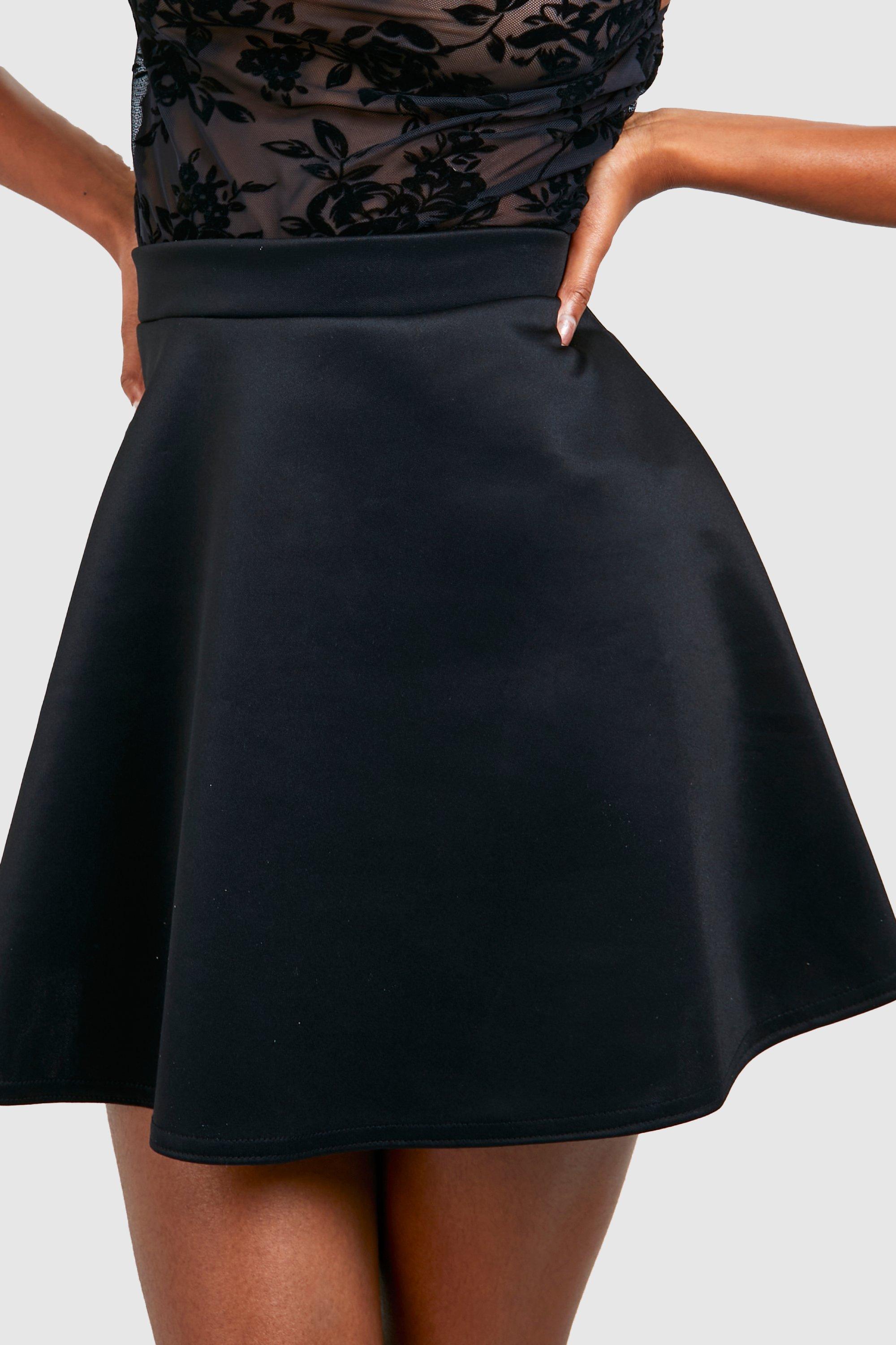 Black skater skirt tall best sale