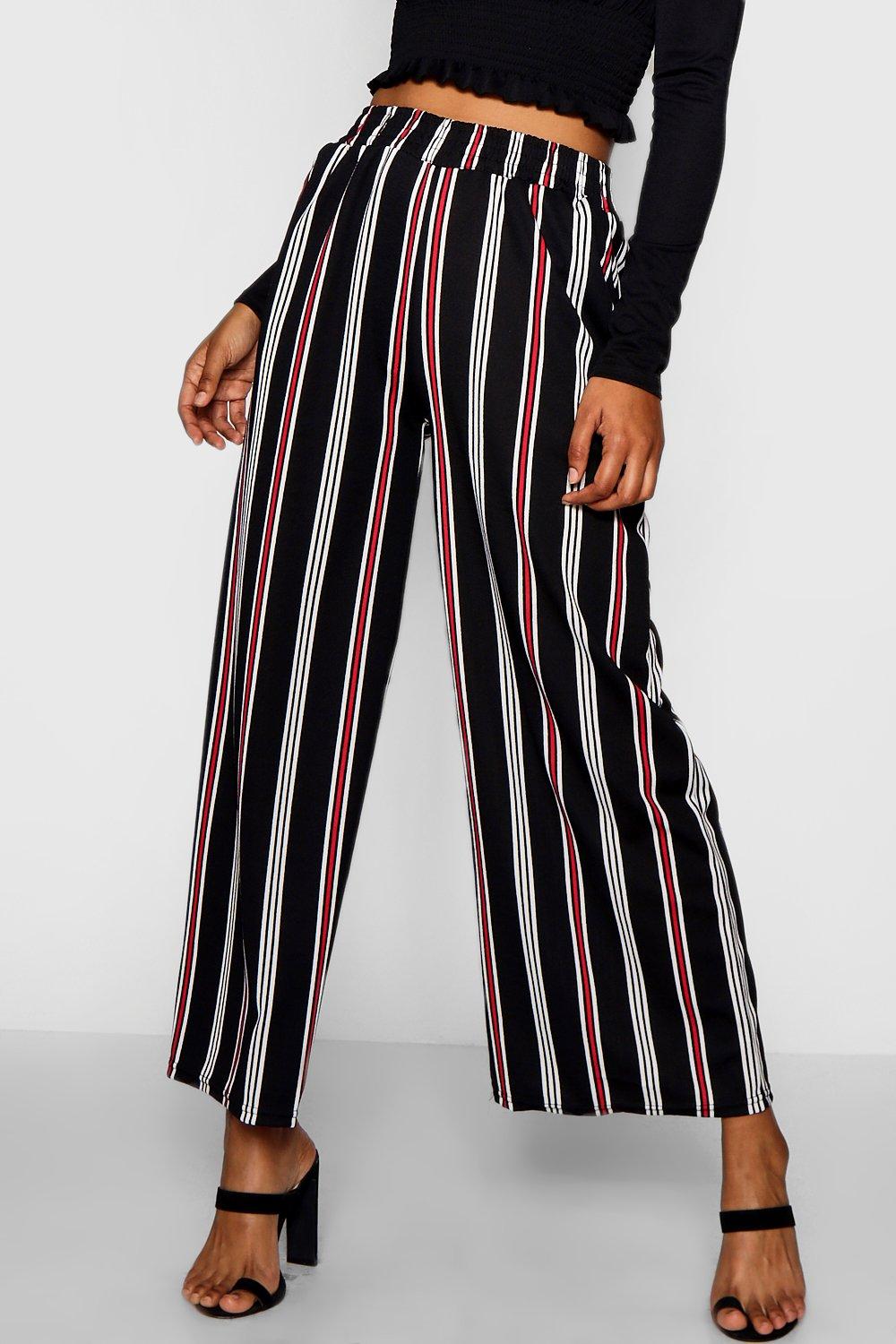 Striped Wide Leg Pants for Women - Up to 85% off