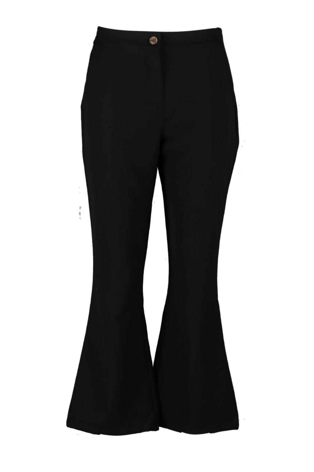  Lark & Ro Women's Stretch Crop Kick Flare Pant - Curvy, Black,  0 : Clothing, Shoes & Jewelry