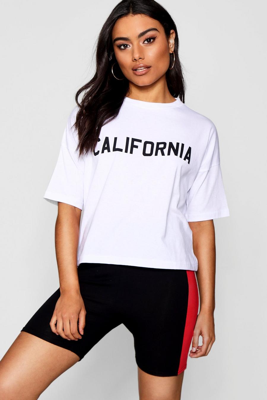 Mia California Slogan Boxy Crop T-Shirt image number 1