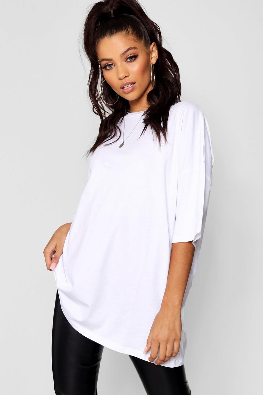T-shirt basique oversize délavé, Blanc image number 1