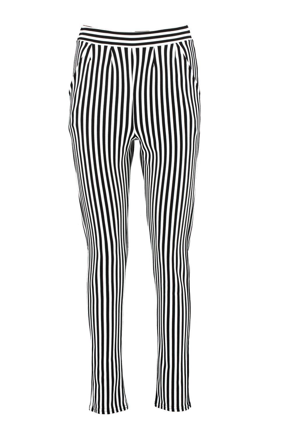 monochrome striped trousers