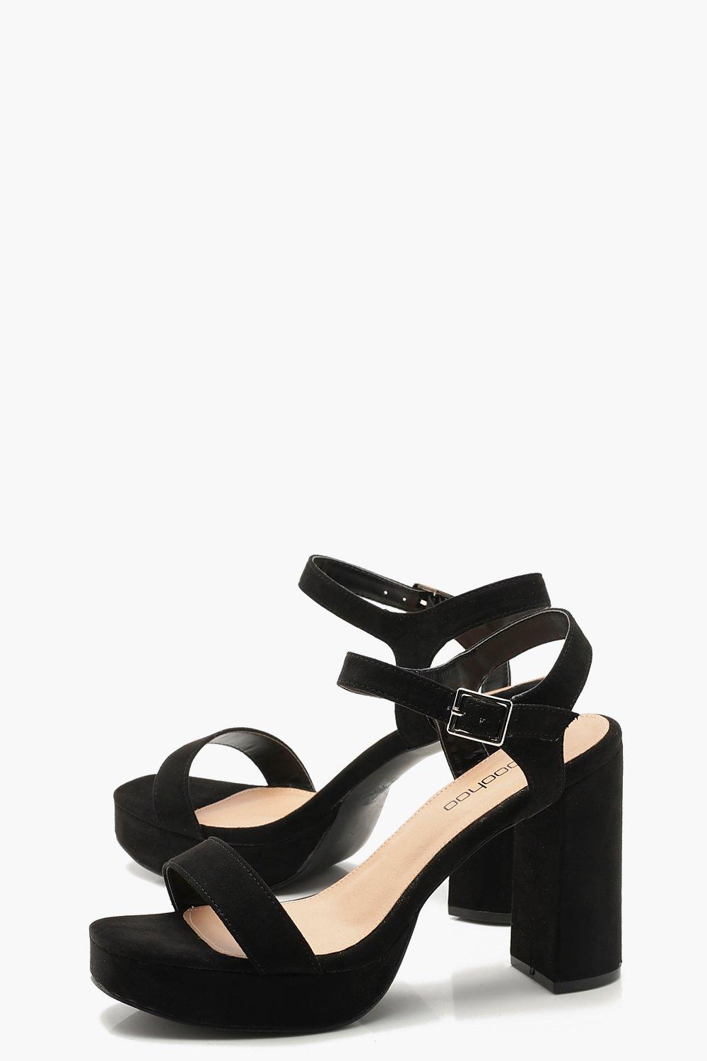 Double on sale wide heels