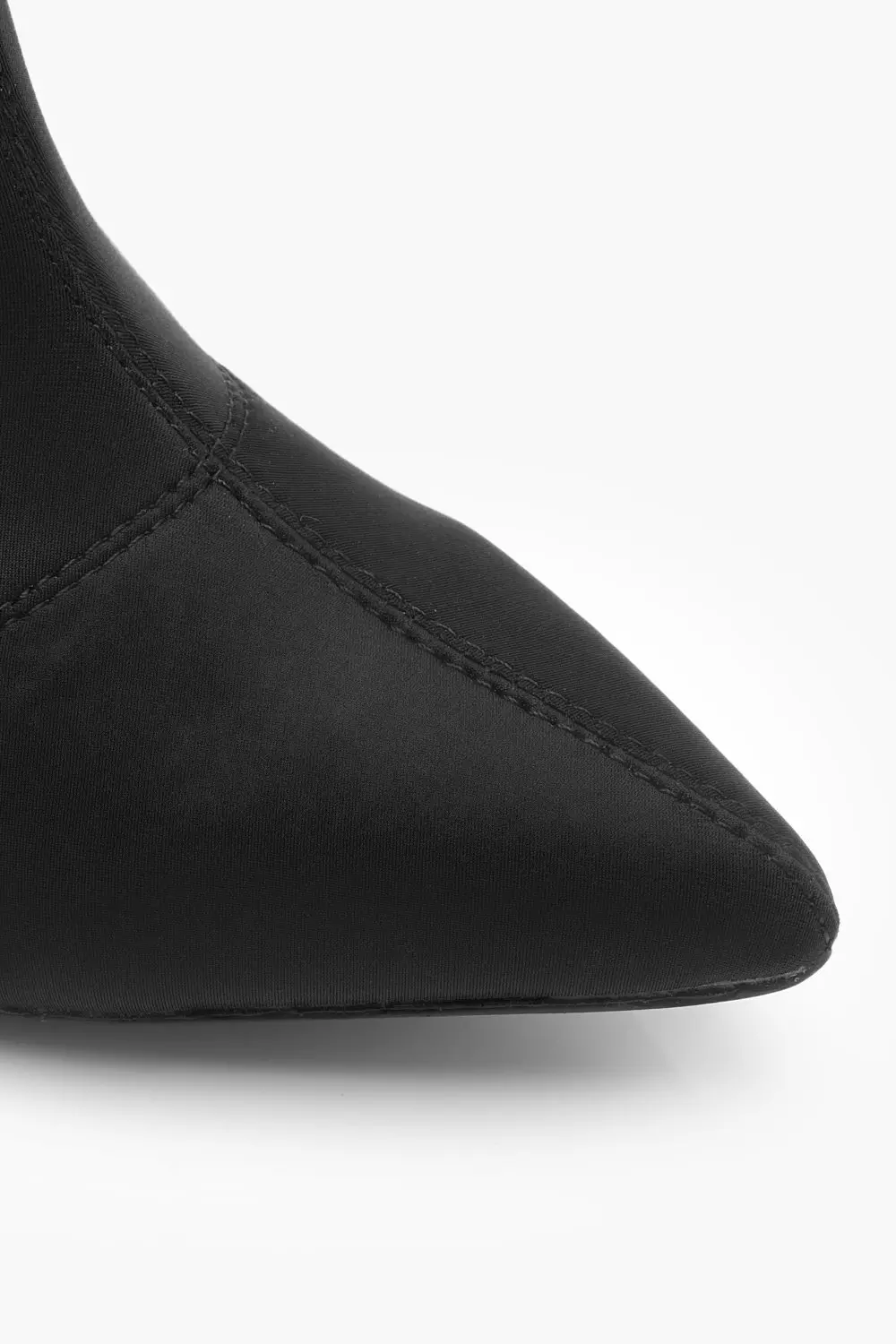 Black Wide Fit Block Heel Sock Boots alternative image