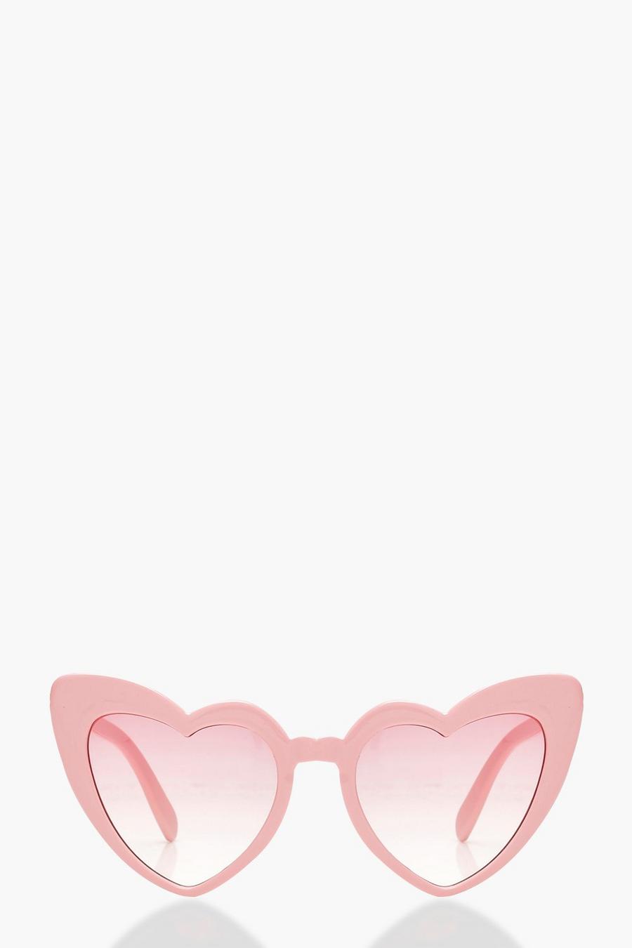 Oversized Pink Heart Cat Eye Sunglasses image number 1
