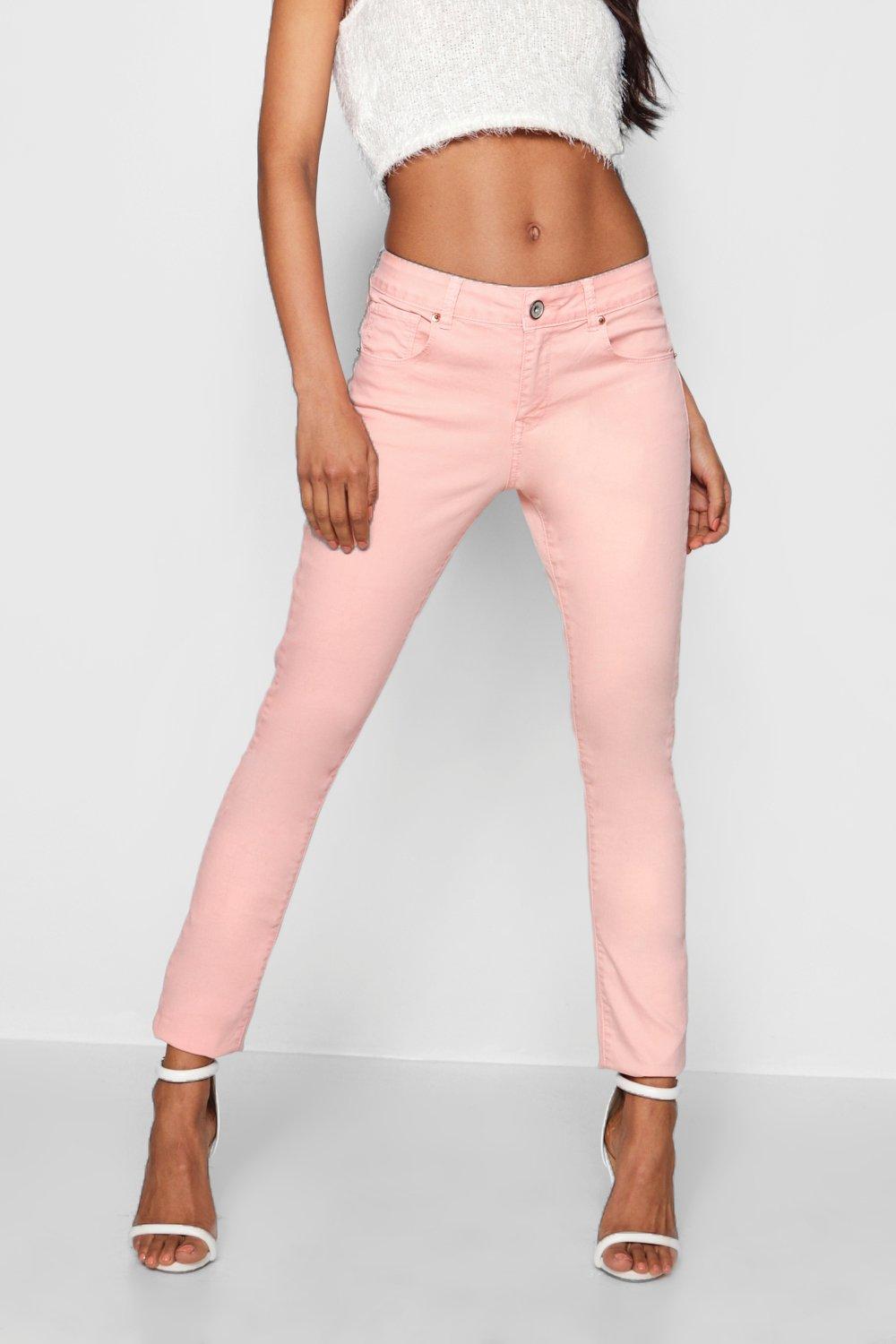 pink skinny jeans