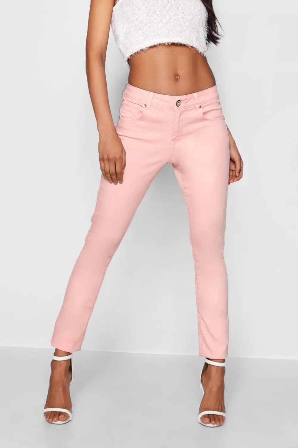 Blush pink cheap skinny jeans