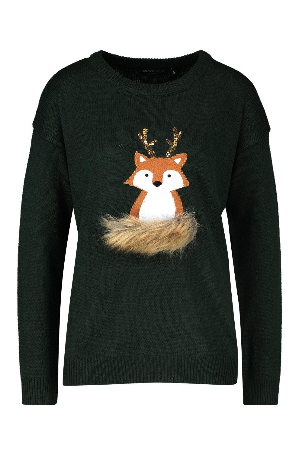 Sequin fox hot sale jumper