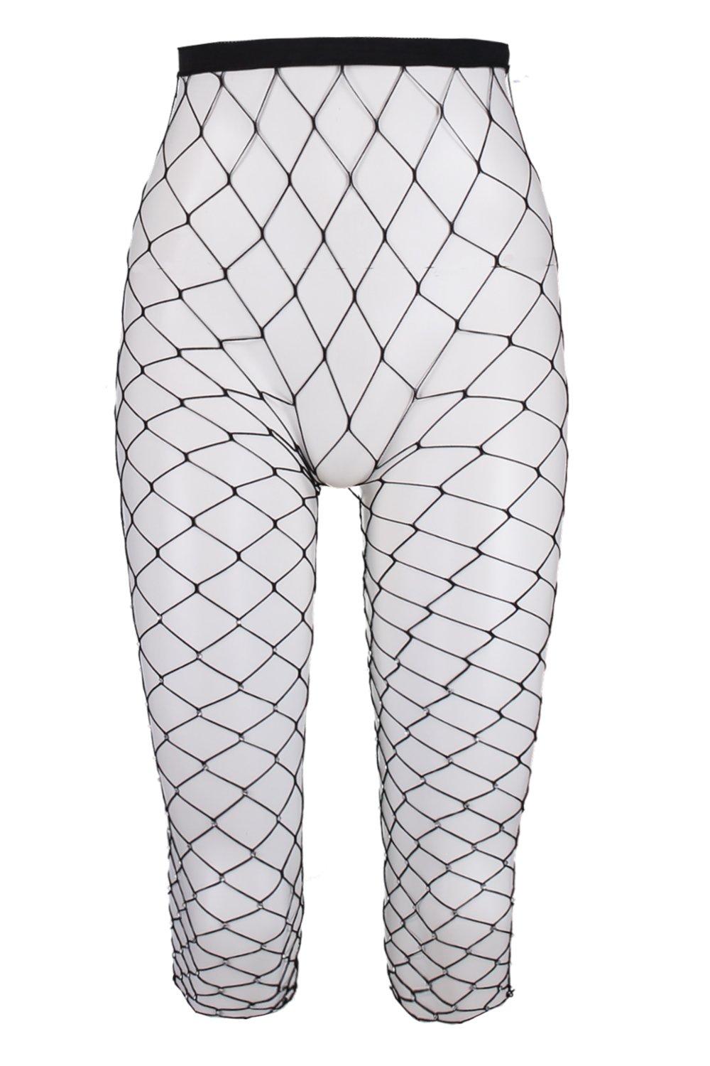 Diamante Large Fishnet Cycling Shorts boohoo NO
