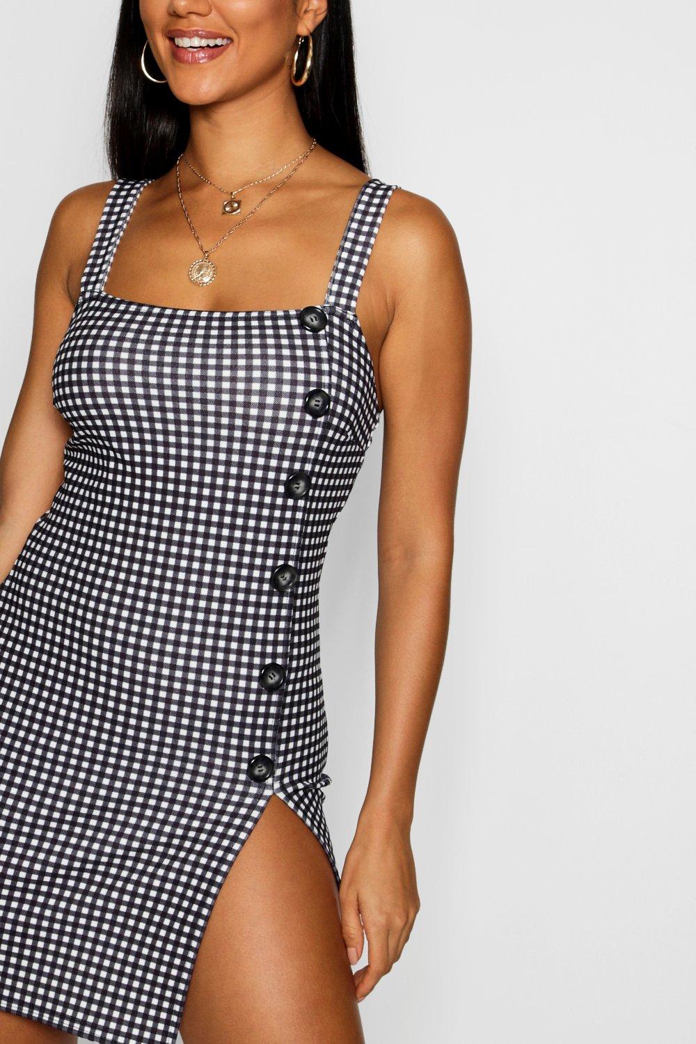 Gingham bodycon cheap dress