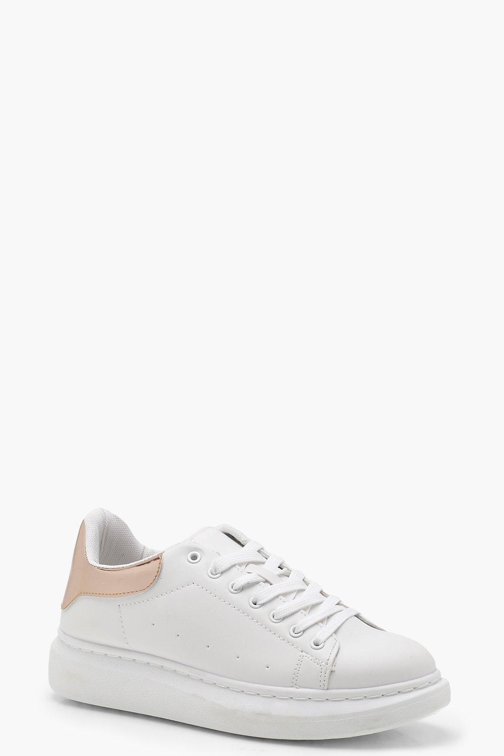 boohoo white trainers