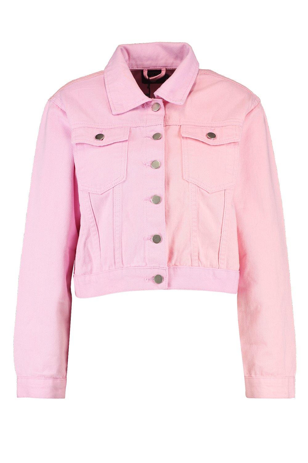 Giubbotto jeans rosa sale