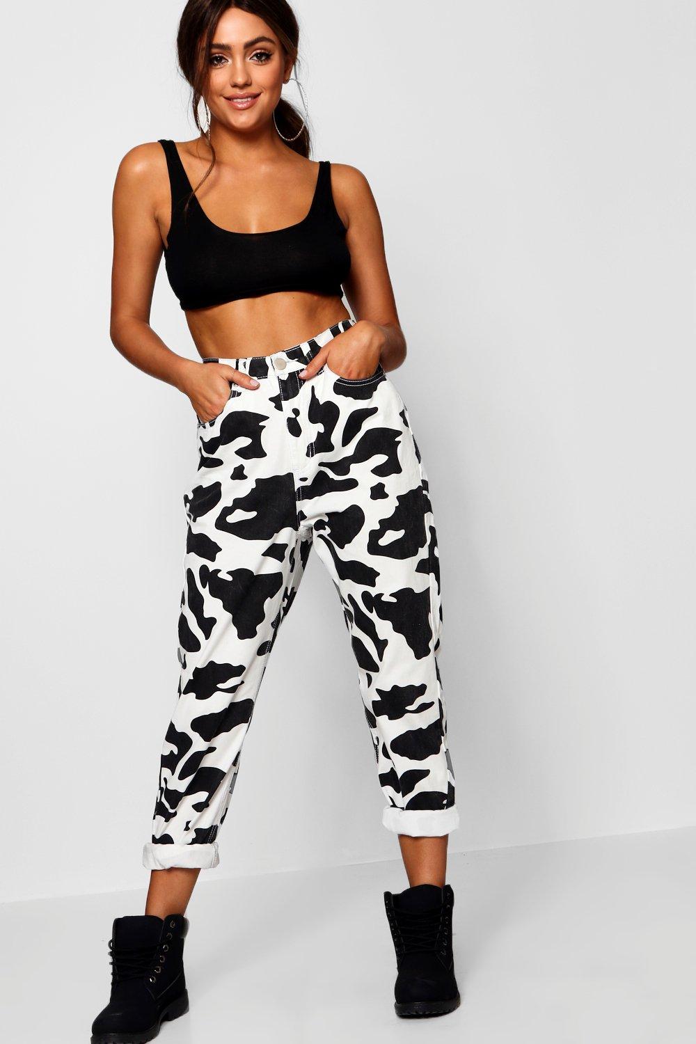 cow print jeans