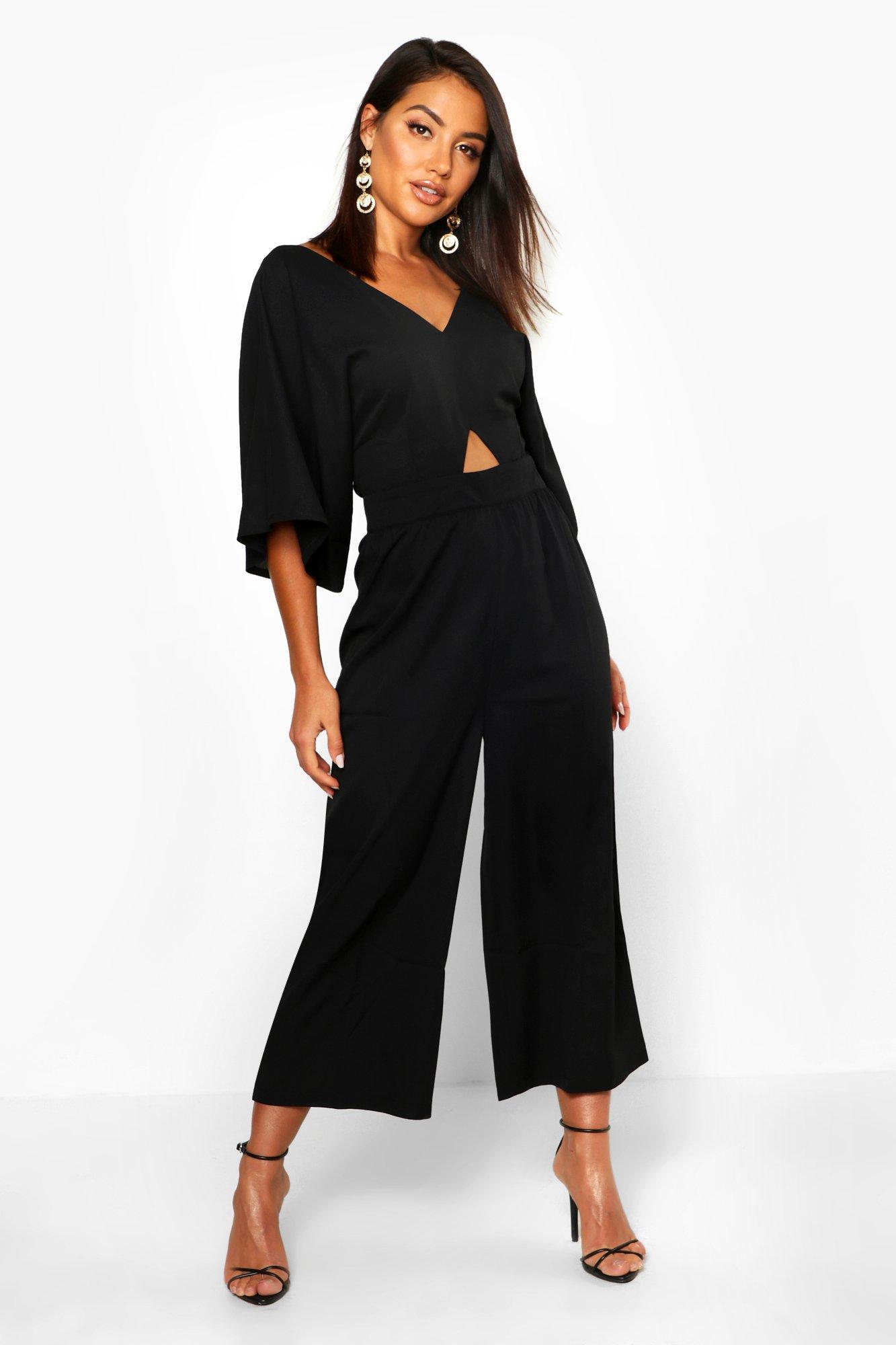 culotte jumpsuit with ankle boots