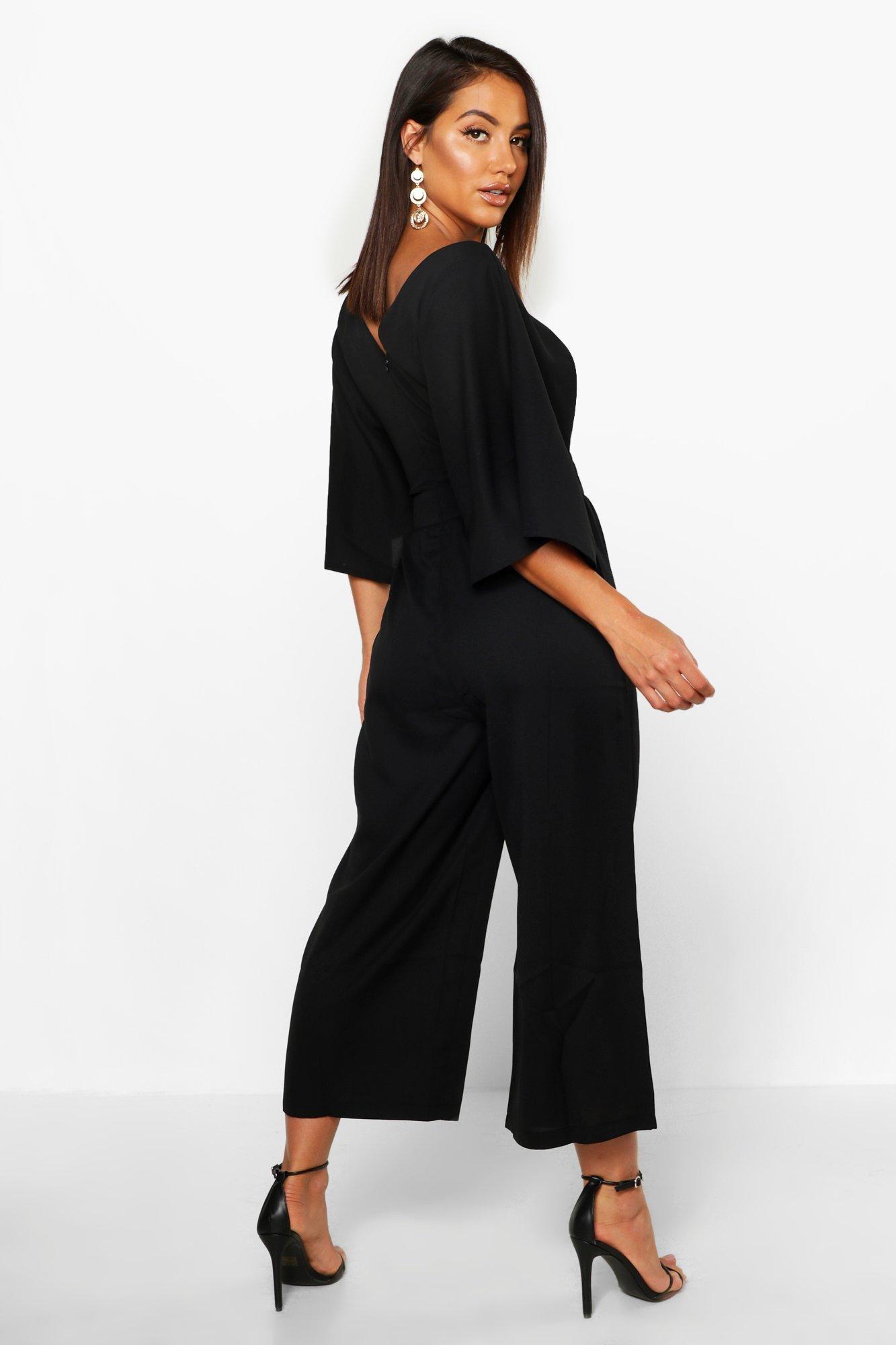 black culotte jumpsuit